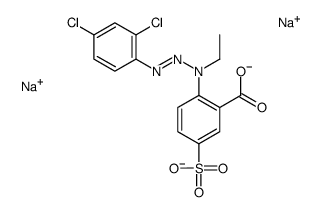 disodium 2-[3-(2,4-dichlorophenyl)-1-ethyltriazen-2-yl]-5-sulphonatobenzoate结构式