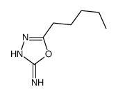 5-PENTYL-1,3,4-OXADIAZOL-2-YL-AMINE结构式