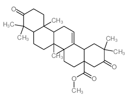 methyl 2,2,6a,6b,9,9,12a-heptamethyl-3,10-dioxo-1,4,5,6,6a,7,8,8a,11,12,13,14b-dodecahydropicene-4a-carboxylate结构式