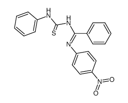 N-(4-nitro-phenyl)-N'-(phenyl-thiocarbamoyl)-benzamidine结构式