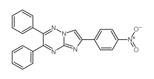 Imidazo[1,2-b][1,2,4]triazine,6-(4-nitrophenyl)-2,3-diphenyl-结构式