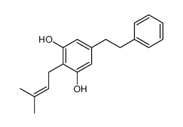 2-(3-methylbut-2-enyl)-5-(2-phenylethyl)benzene-1,3-diol Structure