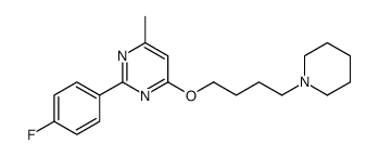 2-(4-fluorophenyl)-4-methyl-6-(4-piperidin-1-ylbutoxy)pyrimidine结构式