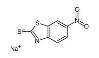 sodium,6-nitro-1,3-benzothiazole-2-thiolate结构式