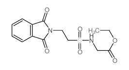 ethyl 2-[2-(1,3-dioxoisoindol-2-yl)ethylsulfonylamino]acetate结构式