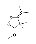 3-methoxy-4,4-dimethyl-5-propan-2-ylidenedithiolane Structure