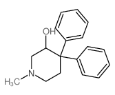 1-Methyl-4,4-diphenyl-3-piperidinol结构式