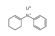 N-(1-Cyclohexen-1-yl)-N-lithiobenzolamin结构式