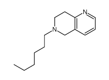6-hexyl-7,8-dihydro-5H-1,6-naphthyridine结构式