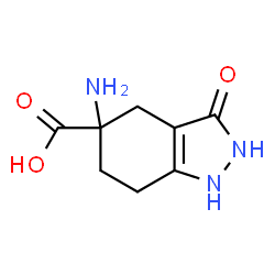 1H-Indazole-5-carboxylicacid,5-amino-2,3,4,5,6,7-hexahydro-3-oxo-(9CI)结构式