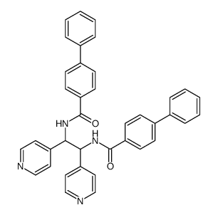 N,N'-(1,2-Di-4-pyridinyl-1,2-ethanediyl)bis-(1,1'-biphenyl)-4-carboxamide结构式