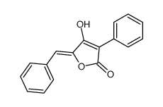 (Z)-5-benzylidene-4-hydroxy-3-phenylfuran-2(5H)-one Structure