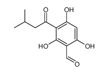 2,4,6-trihydroxy-3-(3-methylbutanoyl)benzaldehyde结构式