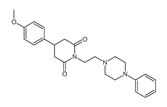 4-(4-methoxyphenyl)-1-[2-(4-phenylpiperazin-1-yl)ethyl]piperidine-2,6-dione结构式
