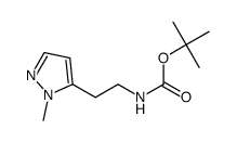 Carbamic acid, [2-(1-methyl-1H-pyrazol-5-yl)ethyl]-, 1,1-dimethylethyl ester (9CI)结构式