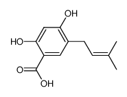 2,4-dihydroxy-5-(γ,γ-dimethylallyl)benzoic acid Structure