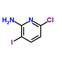 6-Chloro-3-iodo-2-pyridinamine structure