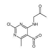 (2-chloro-6-methyl-5-nitro-pyrimidin-4-ylamino)-acetone结构式