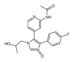 N-{4-[5-(4-fluorophenyl)-1-oxy-3-(2-hydroxypropyl)-3H-imidazol-4-yl]pyridin-2-yl}acetamide结构式