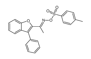 (E)-1-(3-phenylbenzofuran-2-yl)ethan-1-oneO-tosyl oxime结构式