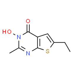 Thieno[2,3-d]pyrimidin-4(3H)-one, 6-ethyl-3-hydroxy-2-methyl- (9CI) Structure