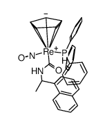 (+)-(SS)-(η-C5H5)Re(NO)(PPH3)(CONHCH(CH3)C10H7)结构式