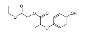 (2-ethoxy-2-oxoethyl) 2-(4-hydroxyphenoxy)propanoate Structure