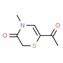 2H-1,4-Thiazin-3(4H)-one, 6-acetyl-4-methyl- (9CI)结构式