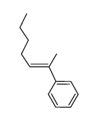 (E)-hept-2-en-2-ylbenzene结构式