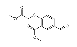 methyl 5-formyl-2-(2-methoxy-2-oxoethoxy)benzoate结构式