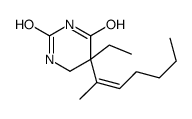 5-ethyl-5-hept-2-en-2-yl-1,3-diazinane-2,4-dione结构式