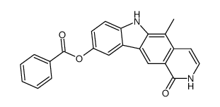 9-(benzoyloxy)-5-methyl-6H-pyrido[4,3-b]carbazol-1(2H)-one结构式