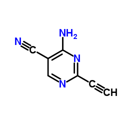 4-Amino-2-ethynyl-5-pyrimidinecarbonitrile Structure