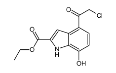ethyl 4-(2-chloroacetyl)-7-hydroxy-1H-indole-2-carboxylate结构式