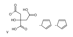 cyclopenta-1,3-diene,hydron,2-hydroxypropane-1,2,3-tricarboxylate,vanadium Structure