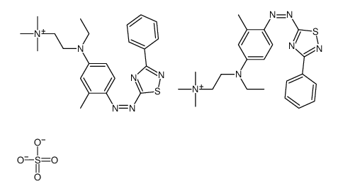 [2-[ethyl[3-methyl-4-[(3-phenyl-1,2,4-thiadiazol-5-yl)azo]phenyl]amino]ethyl]trimethylammonium sulphate结构式