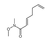 N-methoxy-N-methylhepta-2,6-dienamide结构式