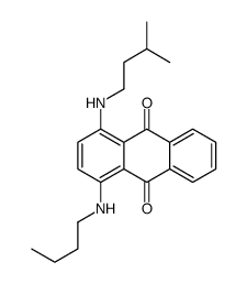 1-(butylamino)-4-[(3-methylbutyl)amino]anthraquinone Structure