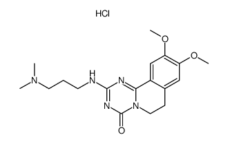 9,10-dimethoxy-2-(dimethylamino-1-propylamino)-6,7-dihydro-4H-1,3,5-triazino<2,1-a>isoquinolin-4-one dihydrochloride Structure