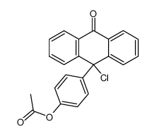 10-(4-acetoxy-phenyl)-10-chloro-anthrone结构式