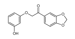 1-benzo[1,3]dioxol-5-yl-2-(3-hydroxy-phenoxy)-ethanone Structure