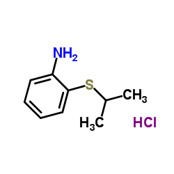 Benzenamine, 2-[(1-Methylethyl)thio]-, hydrochloride (1:1) Structure