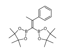 1,1-bis(4',4',5',5'-tetramethyl-1',3',2'-dioxaborolan-2'-yl)-2-phenyl-1-propene结构式
