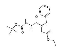 Nα-Boc-Ala-Nα-benzylglycine ethyl ester结构式