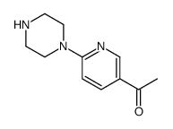 1-[6-(1-Piperazinyl)-3-pyridinyl]ethanone Structure
