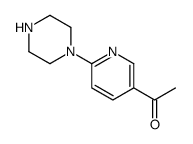 1-[6-(1-Piperazinyl)-3-pyridinyl]ethanone structure