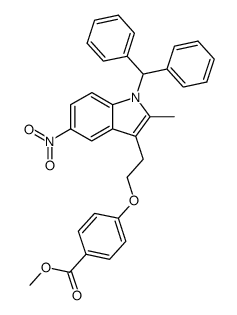 methyl 4-[2-[1-(diphenylmethyl)-2-methyl-5-nitro-1H-indol-3-yl]ethoxy]benzoate Structure