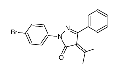 2-(4-Bromo-phenyl)-4-isopropylidene-5-phenyl-2,4-dihydro-pyrazol-3-one结构式