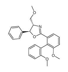 (4S,5S)-2-(2',6-dimethoxy-[1,1'-biphenyl]-2-yl)-4-(methoxymethyl)-5-phenyl-4,5-dihydrooxazole结构式