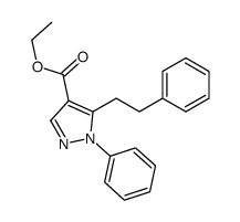 ethyl 1-phenyl-5-(2-phenylethyl)pyrazole-4-carboxylate Structure